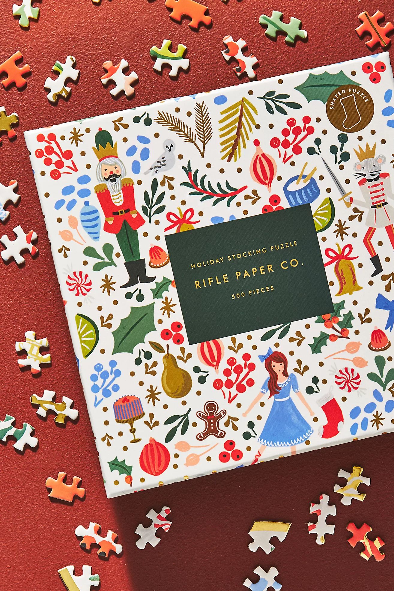 Rifle Paper Co. Christmas Stocking Puzzle | Anthropologie (US)