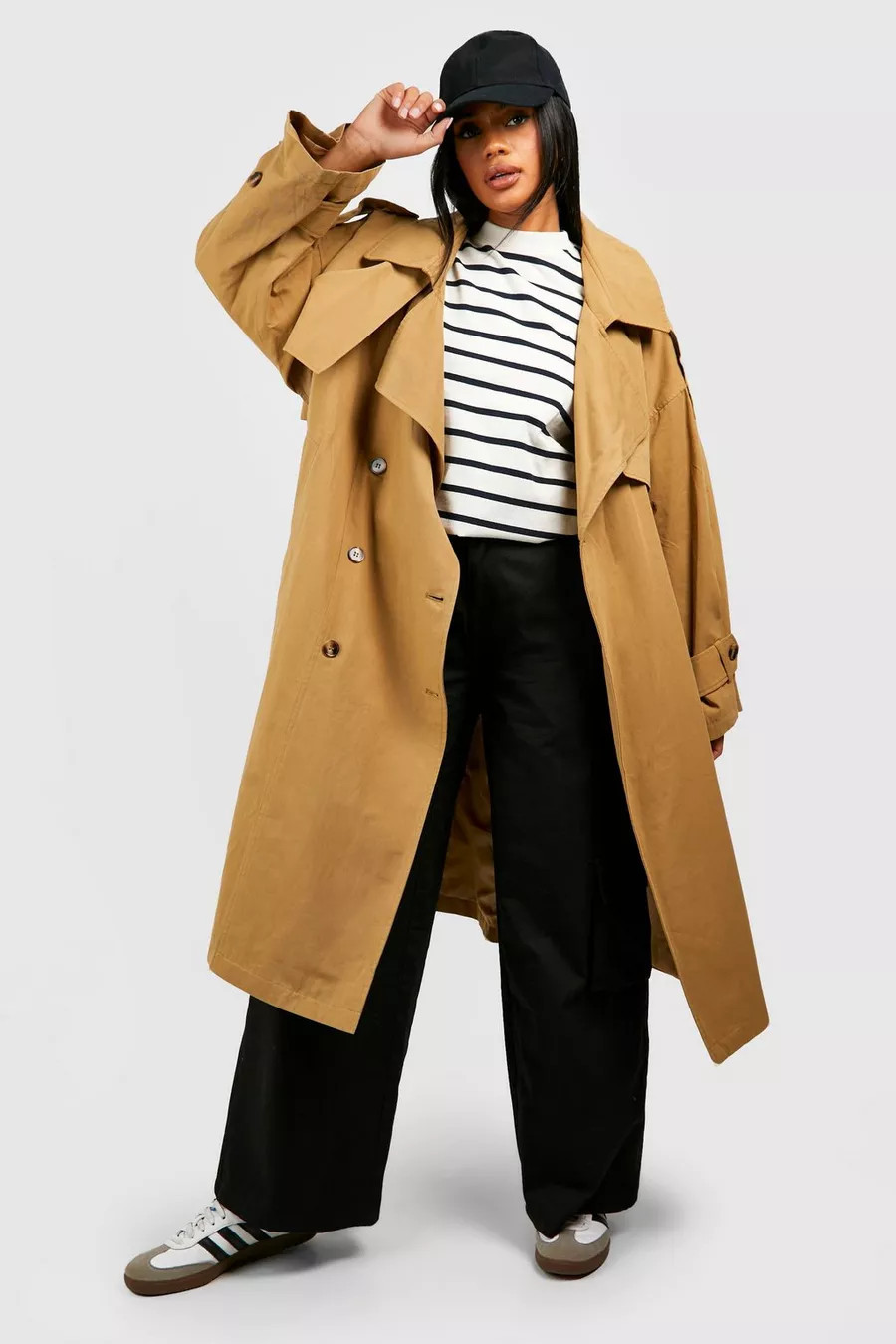Oversized Belted Trench Coat | Boohoo.com (UK & IE)