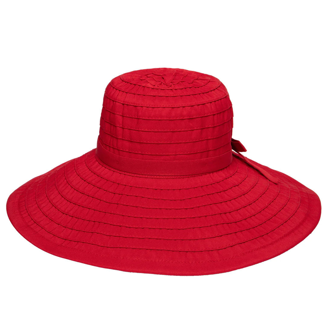 Women's Large Brim Ribbon Hat with a Bow | San Diego Hat Company