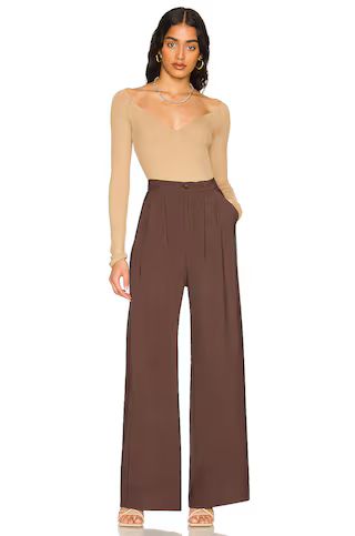 NONchalant Label Fabi Pant in Chocolate from Revolve.com | Revolve Clothing (Global)