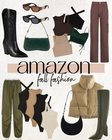Amazon fall fashion finds.

Fall outfit, fall style, cargo pants, puffer vest, neutral aesthetic, monochrome, fall boots, fall bags

#LTKstyletip #LTKSeasonal #LTKunder100