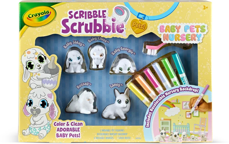 Crayola Scribble Scrubbie Baby Pets Nursery, Baby Animal Toys for Toddlers & Kids, Gift for Child | Walmart (US)