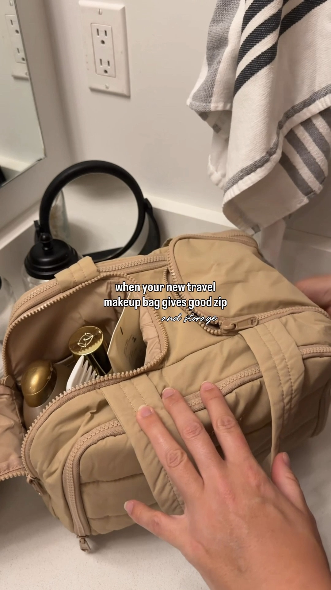 Consider this my official travel bag era. ✈️ I'm someone who refuses to downsize my products when I travel, so when I found a toiletries kit that fits full-size makeup and hair products standing up, I was sold. It's roomy enough for my whole skincare and makeup routine, way less fuss than travel tubes, and honestly the zippers are incredibly satisfying to use. 

Amazon beauty, Amazon finds  

#LTKBeauty #LTKTravel