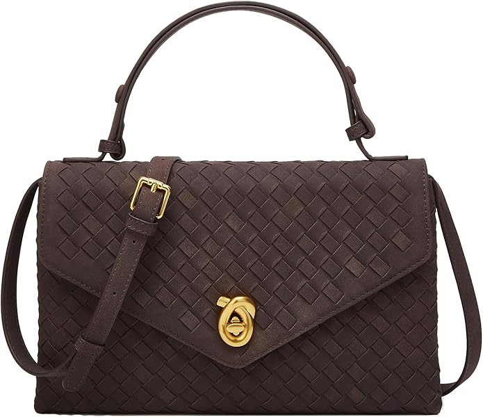 Suede Woven Bags for Women Clutch Bag Cross Body Bag Trendy Totes Hobo Purse Shoulder Bag Handbag... | Amazon (US)