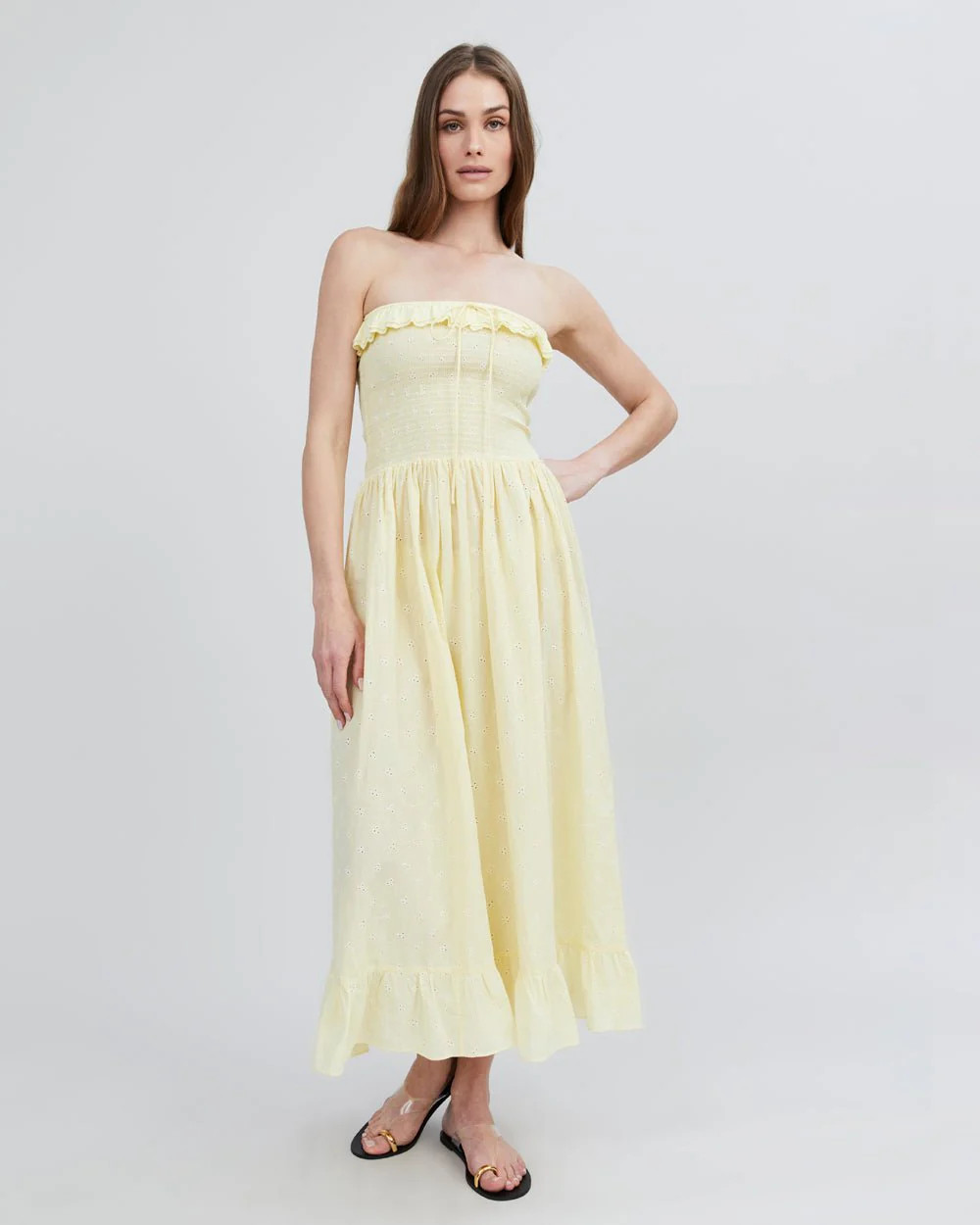 The Nicole Dress in Butter Yellow | Solid & Striped
