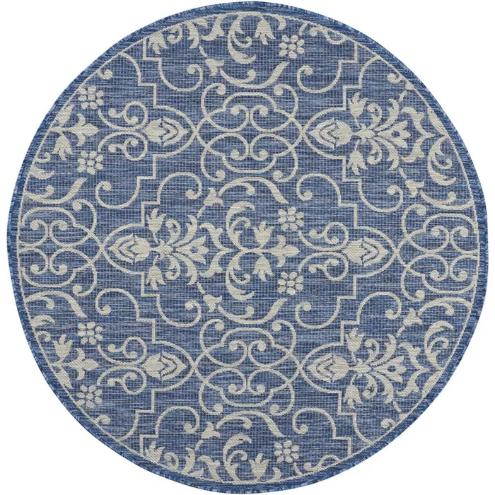 Nourison Garden Party Charcoal Indoor/Outdoor Area Rug GRD04 | Target