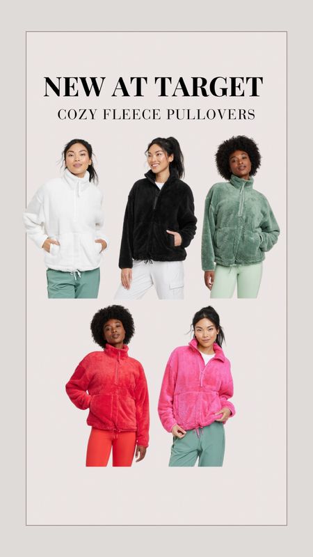 New cozy fleece pullovers at Target 

Target new arrivals, winter style, quarter zip sweatshirt, cozy vibes

#LTKfindsunder100 #LTKstyletip #LTKfindsunder50