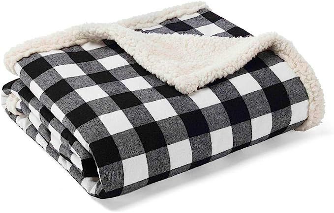 Eddie Bauer Home Plush Sherpa Fleece Throw Soft & Cozy Reversible Blanket, Ideal for Travel, Camp... | Amazon (US)