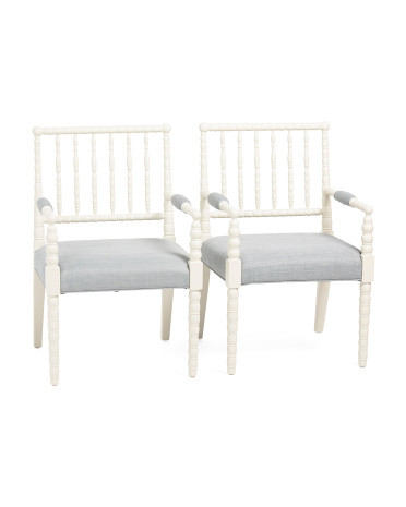 Set Of 2 20x35 Wooden Spindle Dining Arm Chairs | Chairs & Seating | Marshalls | Marshalls