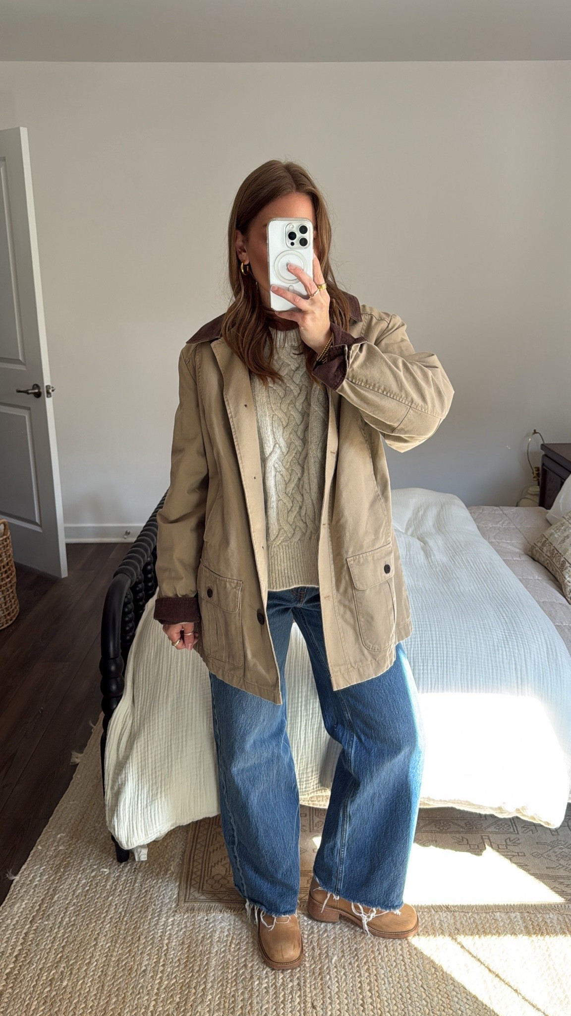 10/2/26 LOOK 2 — L.L.Bean Layers
one of those fall outfits I’ll wear over + over again 🍂 My Steve Madden Riggs boots with Abercrombie Ultra Loose Low Rise jeans, an L.L.Bean sweater (M) + my favorite L.L.Bean barn coat (M).
Classic, cozy layers for when it actually starts feeling like fall 🤎

#LTKootd #LTKgrwm #LTKSeasonal
