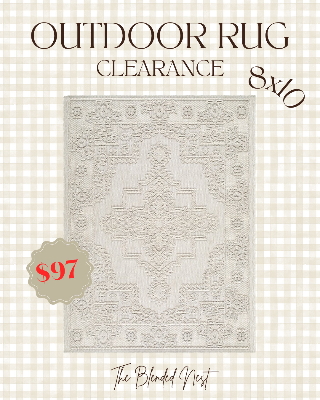 Outdoor Rug on sale! 

rug sale, rugs on sale, area rugs, area rug sale, home decor sale, home sale, home finds, home decor finds, affordable home decor, affordable rugs, rug deals, rug sale finds, home deals, home essentials, home decor essentials, living room rug, bedroom rug, dining room rug, entryway rug, kitchen rug, washable rugs, neutral rugs, neutral home decor, cozy home decor, cozy home, farmhouse decor, cottage home decor, vintage style rug, vintage inspired rug, traditional rugs, modern rugs, timeless home decor, classic home decor, fall home decor, fall decorating, home refresh, home makeover, room makeover, living room decor, bedroom decor, home styling, interior decor, interior design, decorating ideas, home inspiration, cozy living room, cozy bedroom, apartment decor, house decor, new home decor, home must haves, home finds on sale, decor on sale, home shopping, home shopping finds, LTK home, LTK finds, LTK sale, sale finds, sale alert, deal alert, home deals, affordable home finds, budget friendly home decor, seasonal home decor, home essentials sale, The Blended Nest  

 #LTKSeasonal #LTKHome #LTKSaleAlert