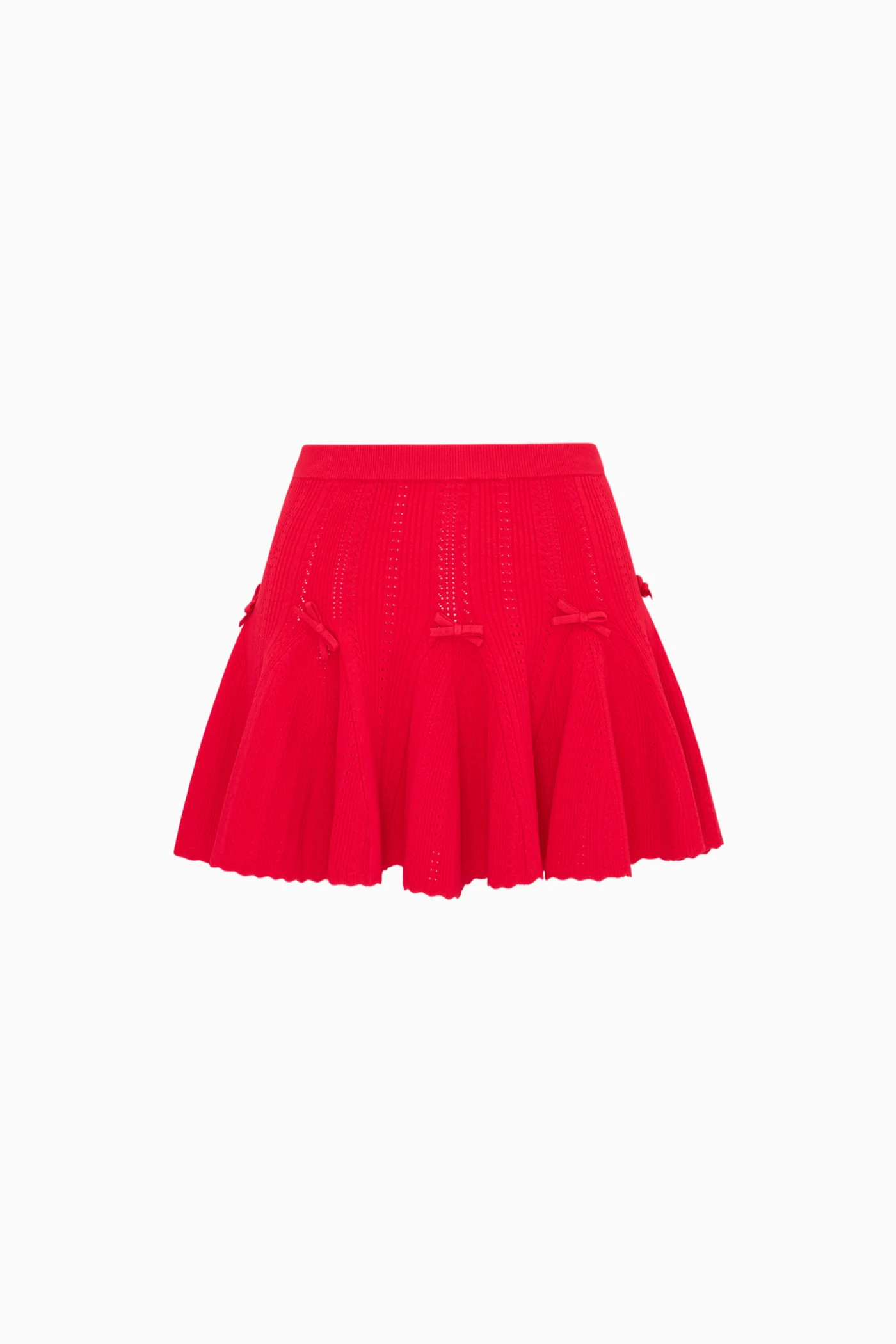 Meryl Rib Pointelle Mini Skirt | LoveShackFancy