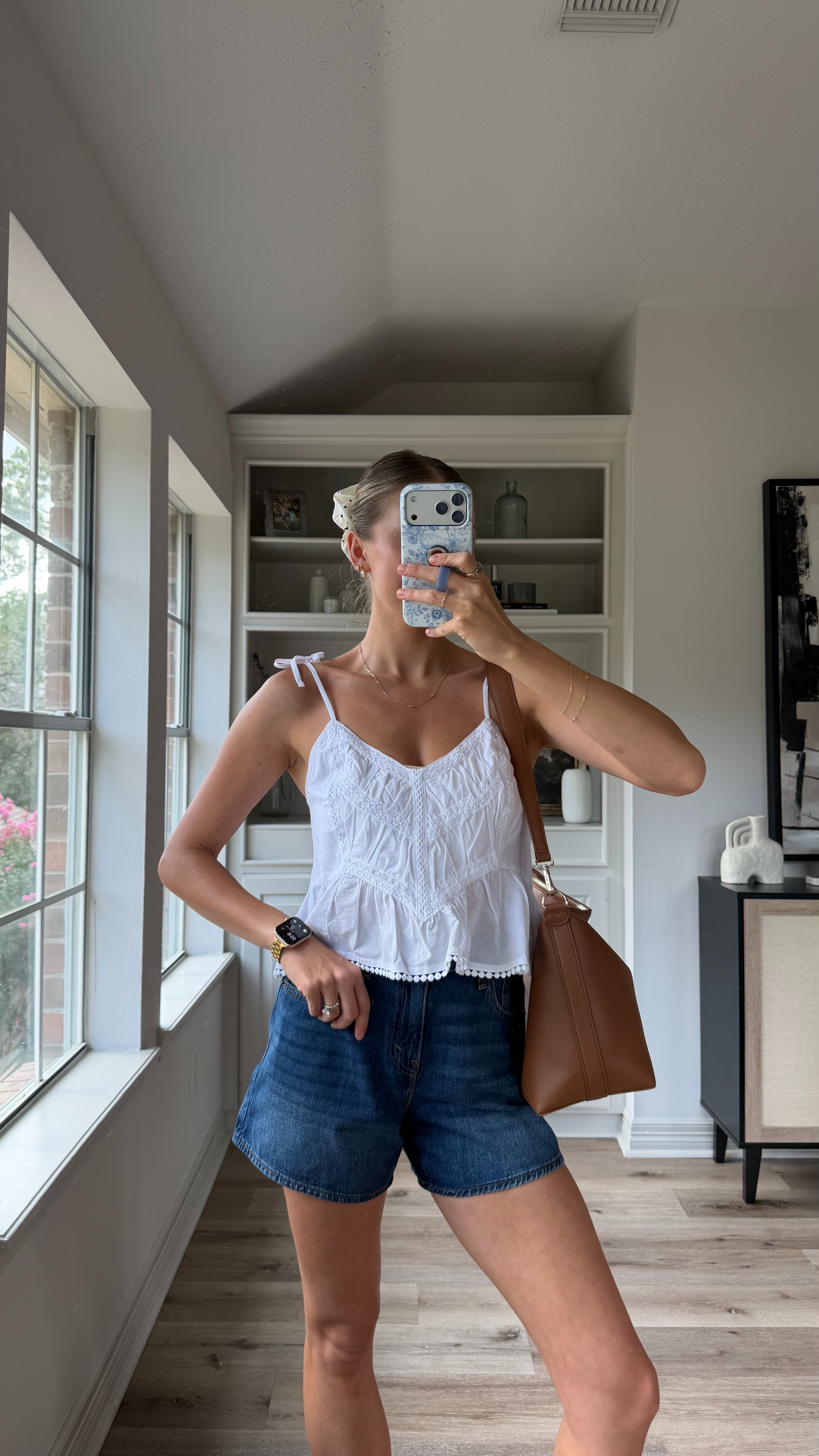 Cute, casual summer mom ootd | S in tank, 26 in denim shorts  

 #LTKootd #LTKmomlife