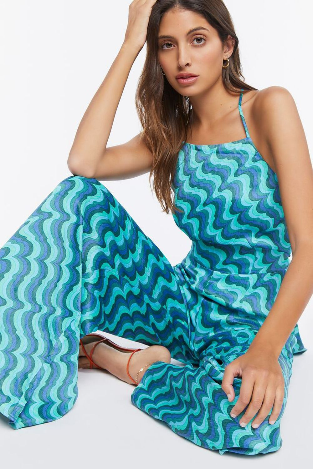 Abstract Print Halter Jumpsuit | Forever 21 (US)