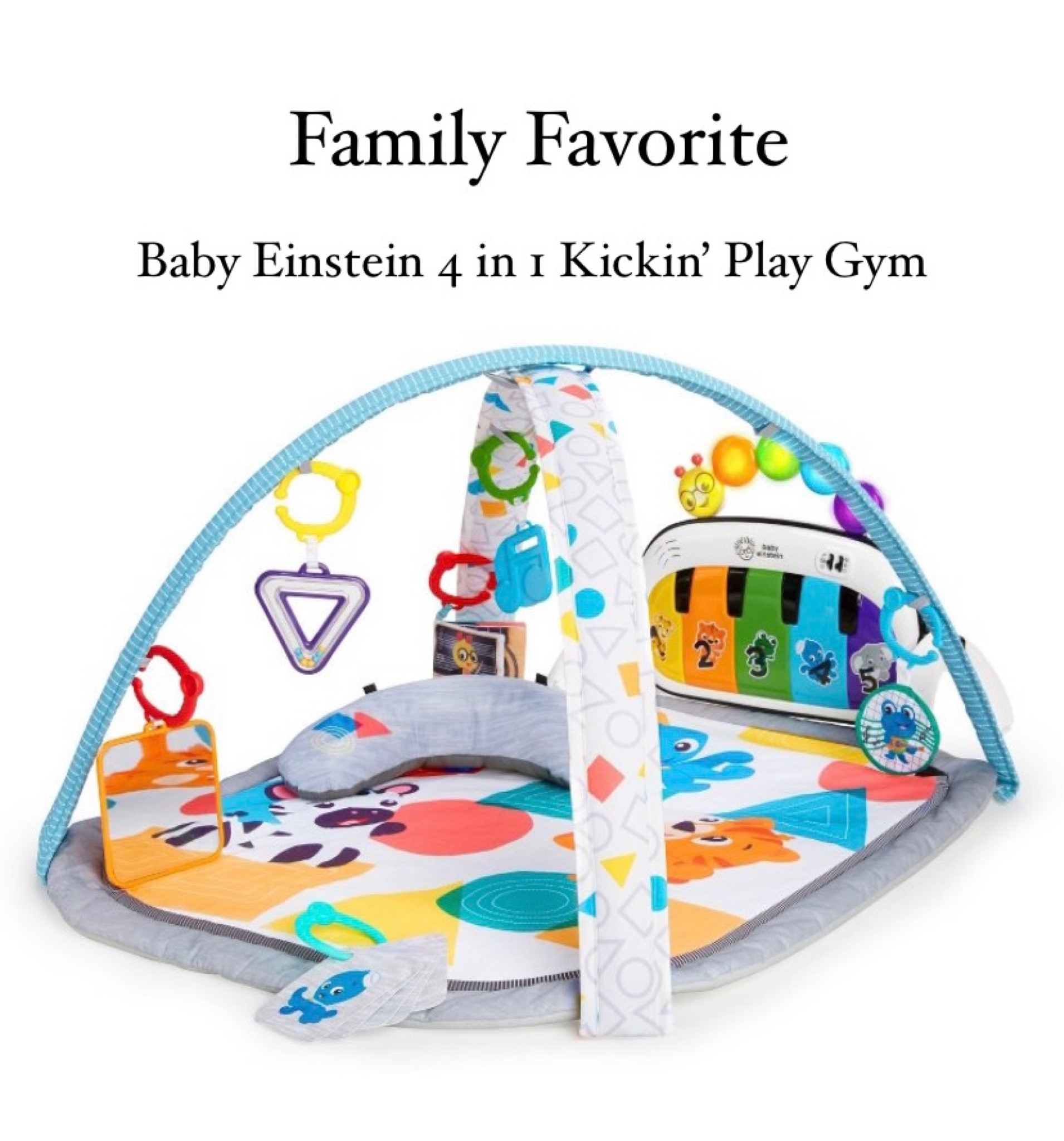 🌈One of our favorite baby finds!!

What we love about this 4 in 1 Kickin’ Tunes Play Gym : 

- aids with sitting + tummy time
- 70 sounds + activities 
- 25 minutes of music
- teaches baby some English, Spanish, French + German 
- includes a prop pillow 
- machine washable
- 7 detachable toys
- encourages shape, animal + color recognition 


#LTKfamily #LTKbaby #LTKbump