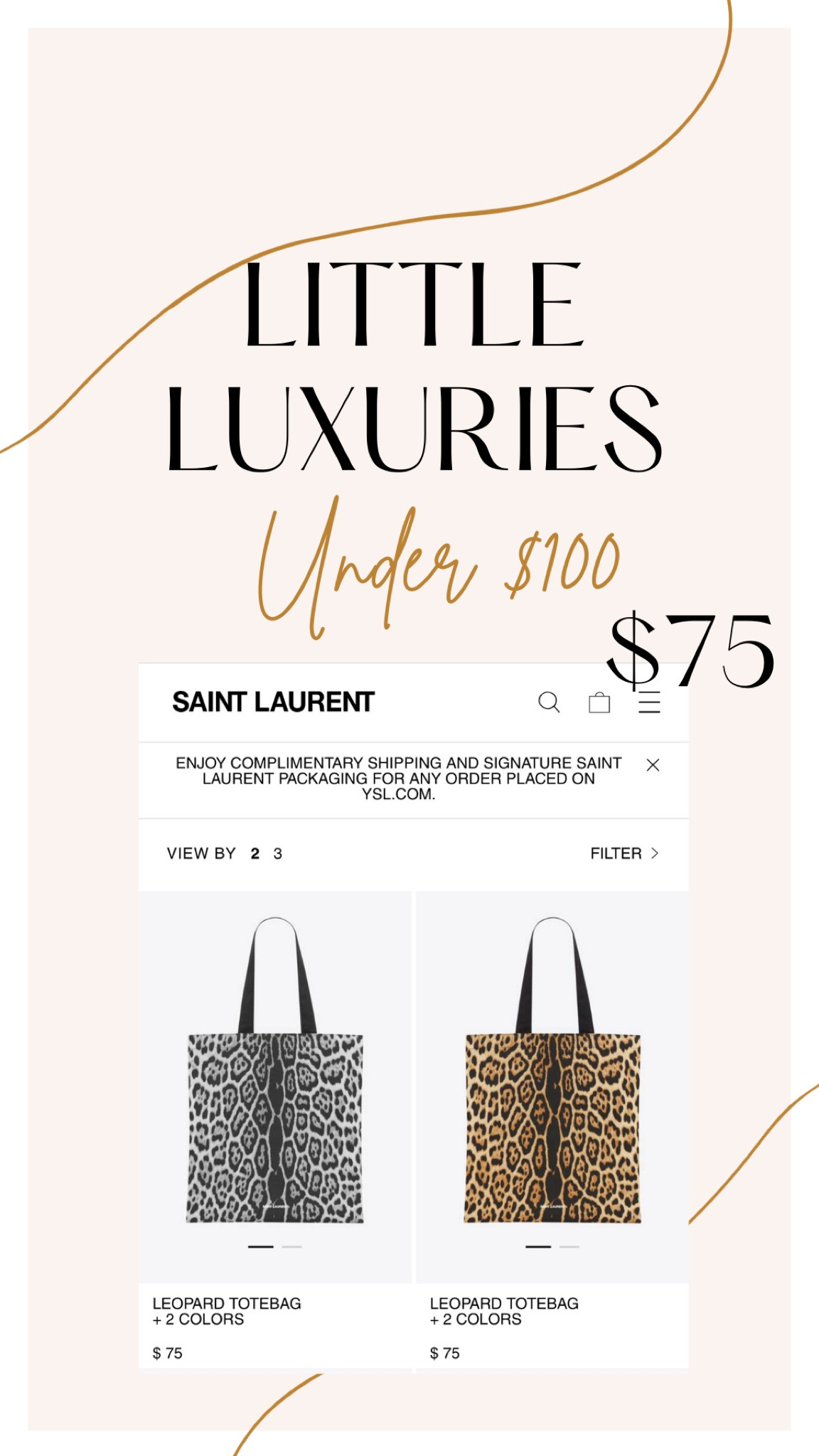 These leopard YSL tote bags are the perfect gift idea and they’re under $100!🥰 The perfect gift  for the trendsetter in your life! 

Little luxury gift ideas! Gift ideas for the fashionista. Luxury gift ideas. Gift ideas for her. Gifts ideas for her under $100.  



#LTKHoliday #LTKGiftGuide #LTKfindsunder100