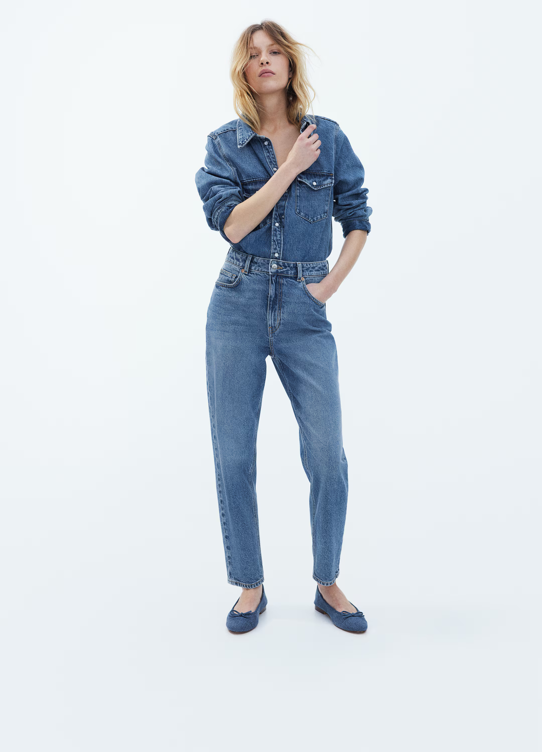 High Rise Slim Leg Mom Jeans | H&M (US + CA)
