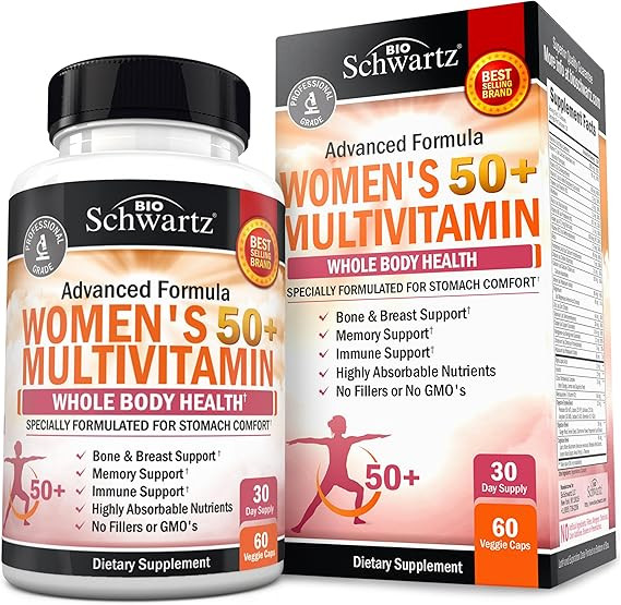 Daily Multivitamin for Women 50 & Over – Memory Support Supplement – Promotes Stress Reductio... | Amazon (US)