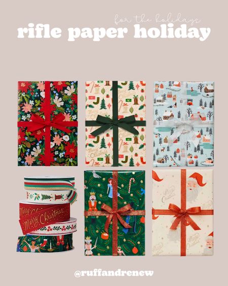 Rifle paper Christmas / rifle paper gift wrap / gift wrap / ribbon / Christmas present wrapping / holiday wrapping / holiday decor / Christmas decor / holiday home / Christmas home / seasonal home / 

#LTKHoliday #LTKSeasonal #LTKGiftGuide