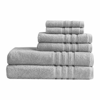 Clean Spaces Cotton Sustainable Blend 6 Piece Towel Set with Grey LCN73-0130 | Kroger