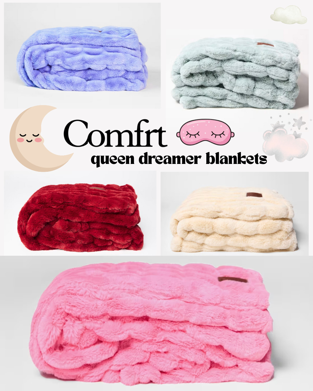 New queen dreamer blankets!! 5 colors!
90 x 90 and 12 lbs! On sale.  

 #LTKValentine #LTKHome #LTKSaleAlert