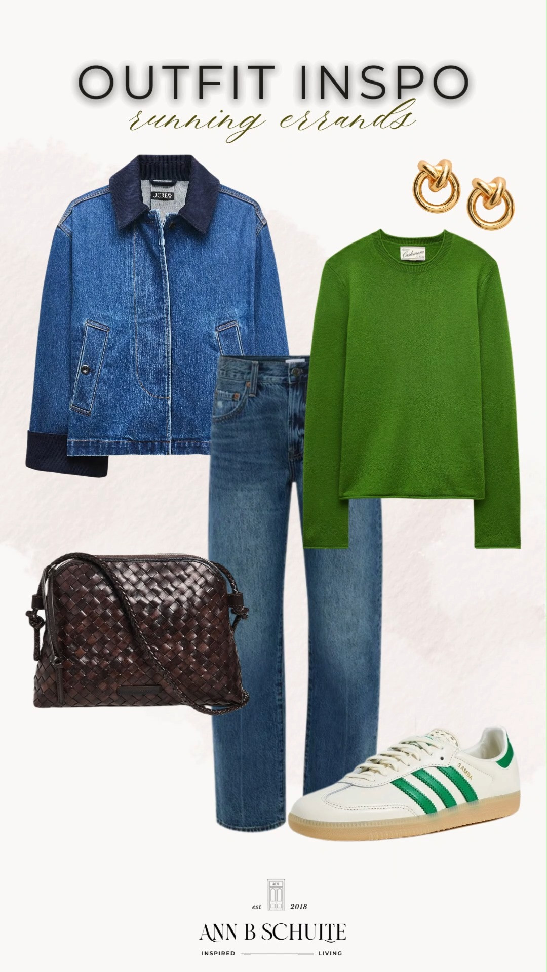 Running errands calls for an outfit that is comfortable without looking like an afterthought. Classic denim, a cozy green sweater, and fresh sneakers create an easy everyday look with just the right pop of color. Add a structured denim jacket and a woven crossbody bag, and suddenly even the grocery run feels a little more polished. Effortless, practical, and ready for whatever the day brings. 💚👟✨

#RunningErrands #CasualOutfit #EverydayStyle #DenimStyle #CasualChic #ErrandOutfit #FallStyle #EverydayFashion #SneakerStyle 

 #LTKootd