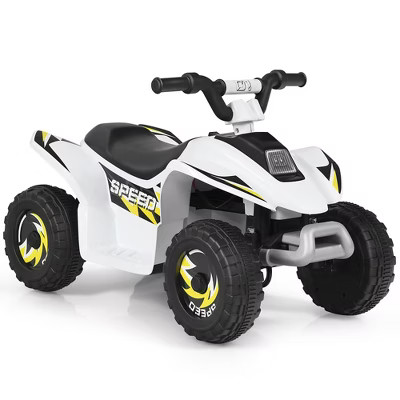 Costway 6V Kids Electric Quad ATV 4 Wheels Ride on Toy Toddlers Forward & Reverse White | Target