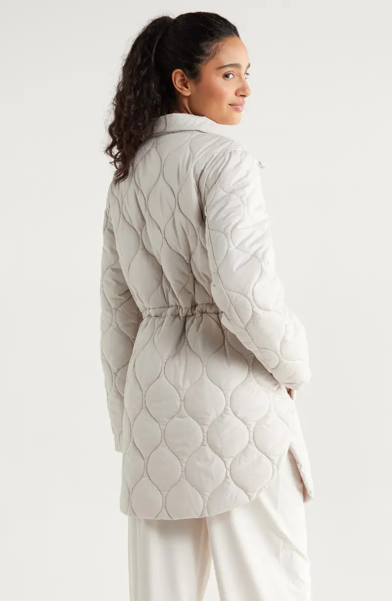 Zella Skyline Longline Quilted Jacket | Nordstrom | Nordstrom
