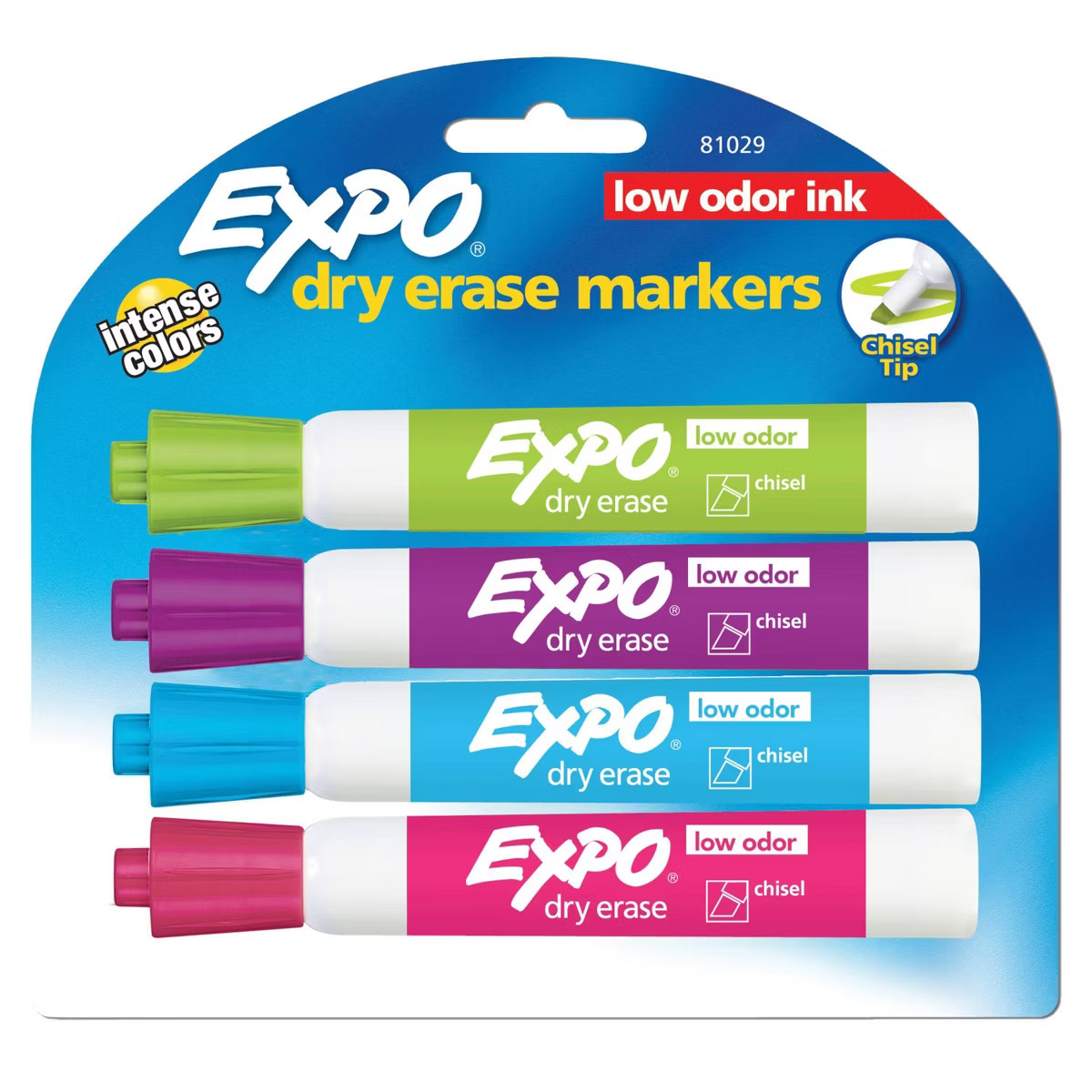 Expo 4pk Dry Erase Markers Chisel Tip Tropical Multicolored | Target