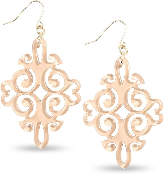 ZENZII Acrylic Resin Twirling Drop Earrings for Women | Amazon (CA)