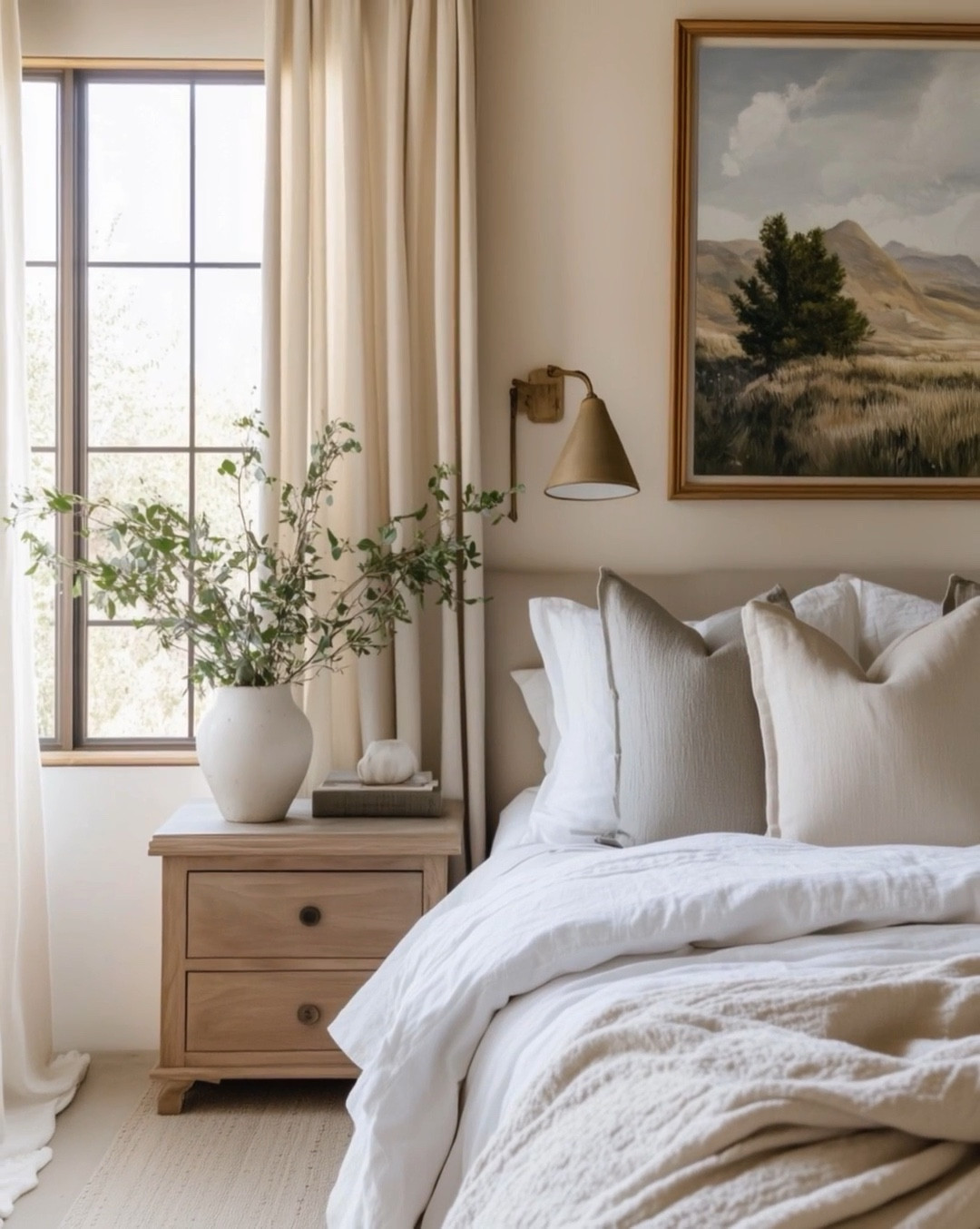 Neutral Modern Organic Bedroom
A serene bedroom styled with layered neutral bedding, oversized pillows, and soft linen textures. Warm wood beams, natural light, and minimal greenery create a cozy modern organic retreat.
       
Title Keywords: neutral modern bedroom, organic modern bedroom decor, layered neutral bedding, cozy organic bedroom retreat, linen pillows neutral styling, warm wood beam bedroom, natural light organic decor, serene neutral sleep space, minimal greenery bedroom styling, cozy modern organic home, timeless neutral bedroom look, organic minimal design bedroom, warm neutral tones bedroom, simple modern organic styling, neutral serene bedroom retreat
Follow @maeveandmodern on Instagram, Pinterest, LTK, and TikTok! 

 #LTKFallSale #LTKHome #LTKStyleTip