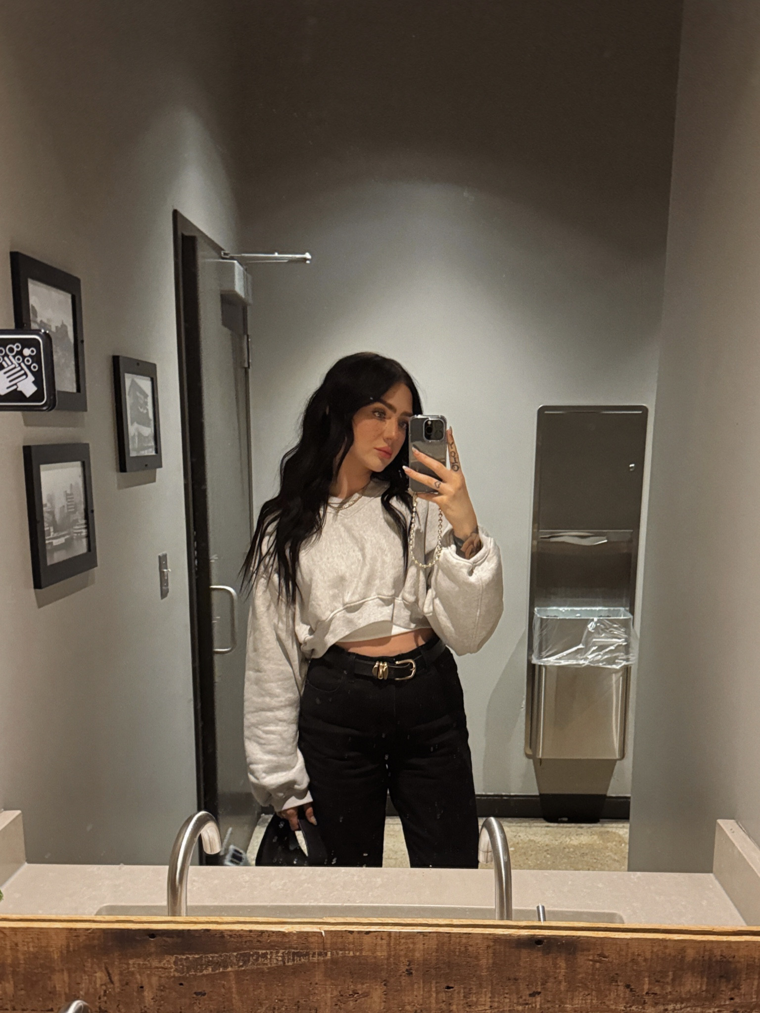 Sub-zero night out look - this one is an old Alexander Wang sweatshirt but Nike has one that is so similar! Size up for the oversized look. 

Heavy rotation on this leather belt too, under $100 and insane quality. 

#LTKfindsunder100