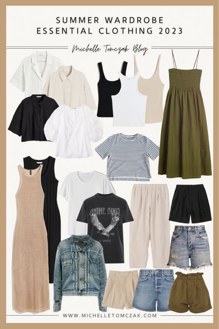 Summer Wardrobe Essential Clothing 2023. Code: MICHELLETOMCZAK15 for 15% off at ABLE. 

#LTKunder100 #LTKSeasonal #LTKstyletip