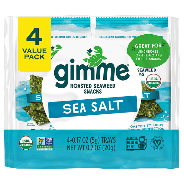 gimMe Roasted Sea Salt Seaweed Snacks Value Pack | Instacart
