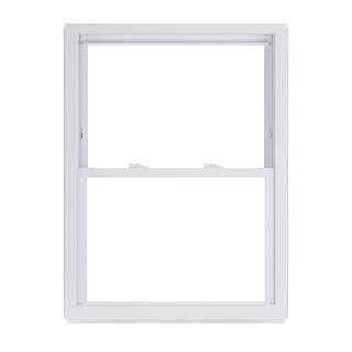 American Craftsman 31.75 in. x 37.25 in. 50 Series Low-E Argon Glass Double Hung White Vinyl Repl... | The Home Depot