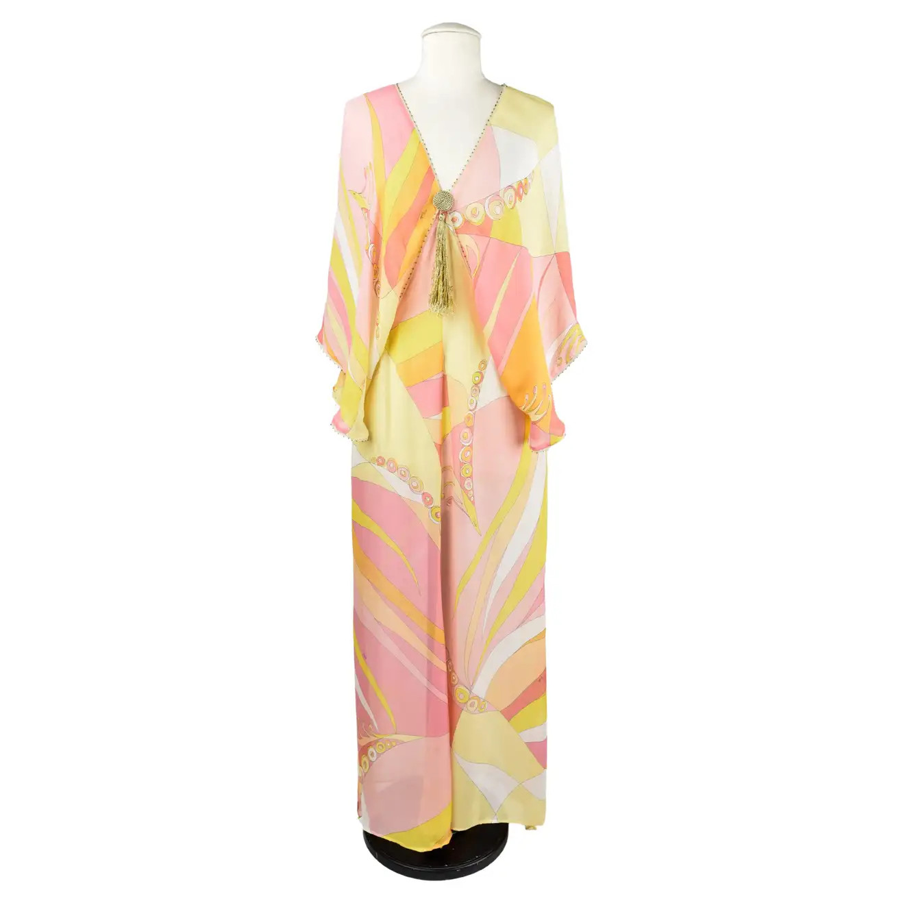 Djellaba dress by Emilio Pucci in printed silk chiffon Circa 2000 | 1stDibs