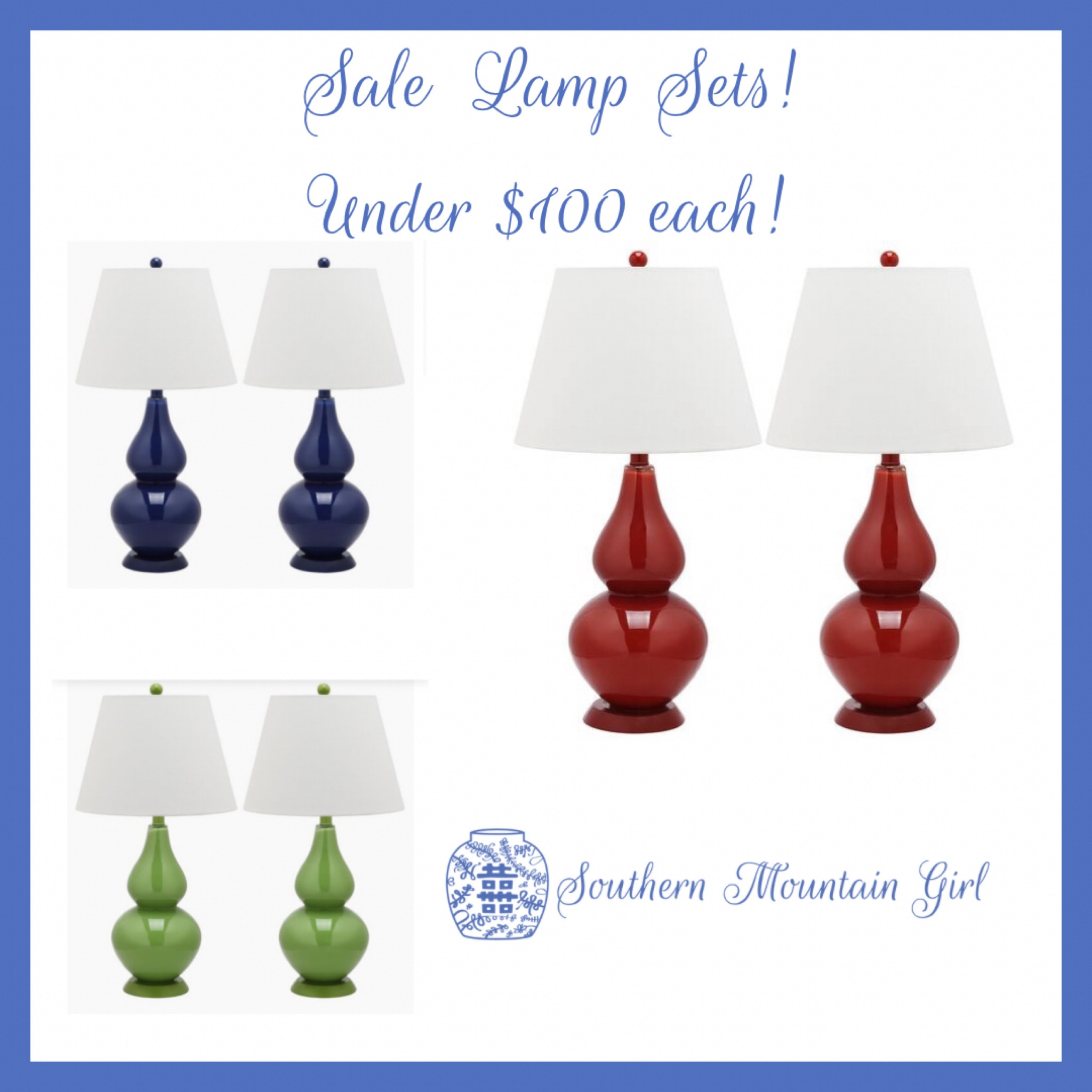 These amazing lamp sets are on super sale!  The set is under $200. Love all 3 colors and think they would be great in a living room or bedroom!!

#LTKhome #LTKstyletip #LTKsalealert