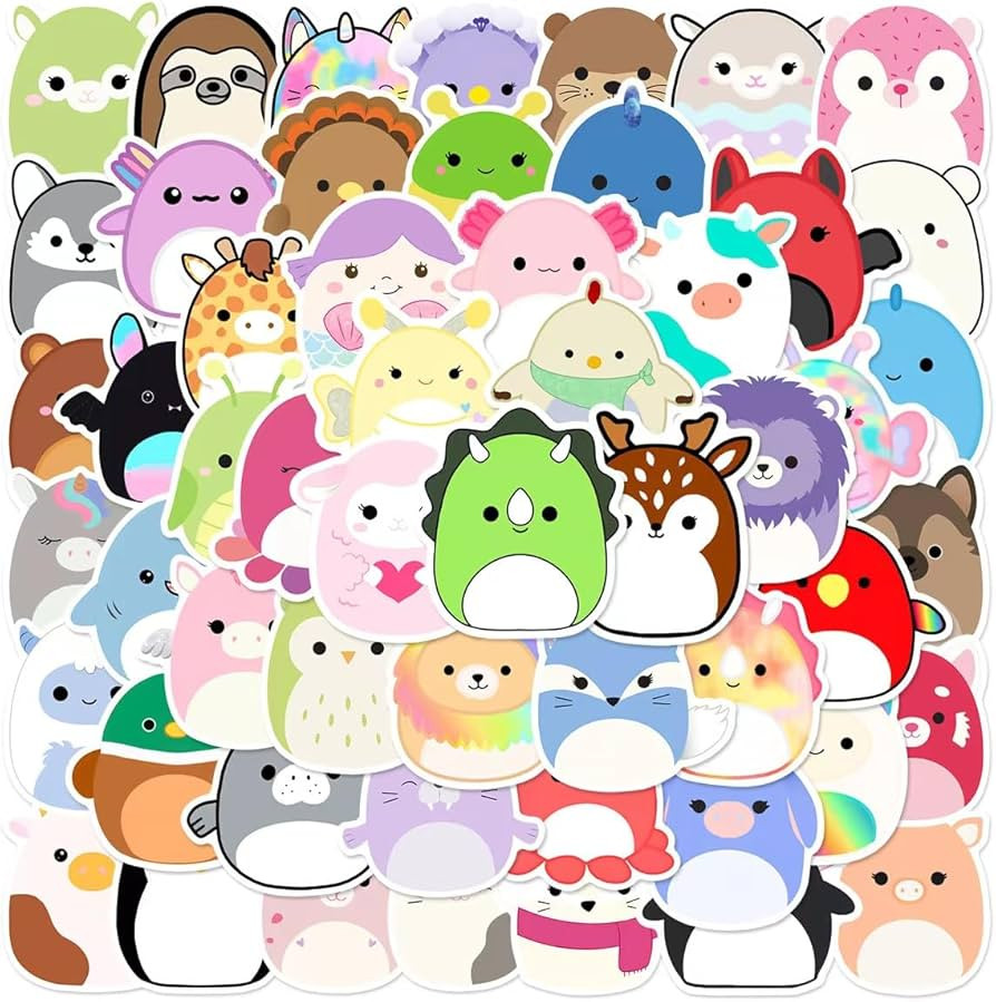 60 Pcs Cute Animal Stickers, Stickers for Kids, Mens Teens,Girls. Vinyl Waterproof Cartoon Sticke... | Amazon (US)