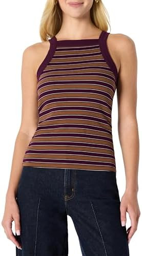 Women's (Demi's Pick) Slim-Fit Stretch Rib High-Neck Tank with Consistent Stretch | Amazon (US)