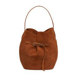 Large belted bucket bag in suede - LIFFNER | 24S US