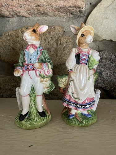 Fitz And Floyd Old World Rabbit pair of salt and pepper shakers EUC  | eBay | eBay AU