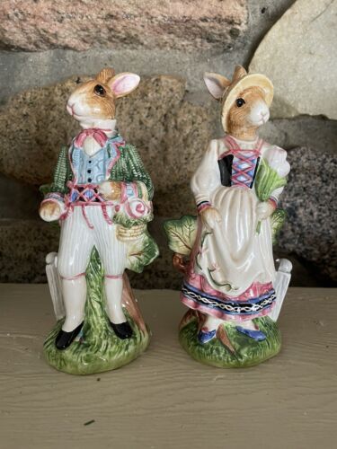 Fitz And Floyd Old World Rabbit pair of salt and pepper shakers EUC  | eBay | eBay AU