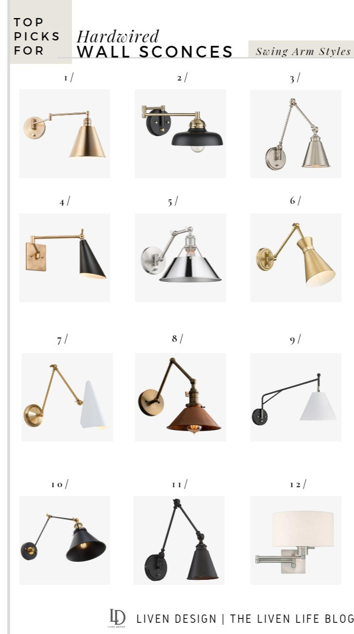 Hardwired swing arm sconce. Brass sconce. Black sconce. Bedside sconce. Shade sconce. Modern sconce. Swivel sconce 

#LTKSeasonal #LTKHome #LTKSaleAlert