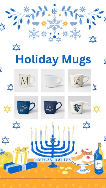 Holiday mugs, Hanukkah, Chanukah, coffee, tea, hot chocolate, mugs, target 

#LTKSeasonal #LTKhome #LTKHoliday