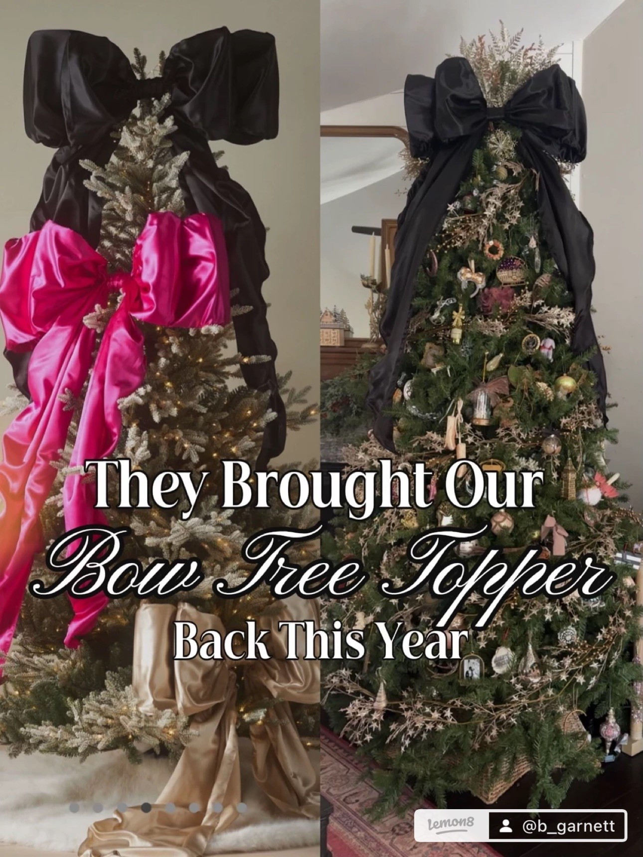 They brought out oversized bow tree topper back this year (and in a new color!) 

Order ASAP because it sold out in October and was back ordered and didn’t ship until 2 weeks before Christmas last year. But oh was she worth the wait 

Christmas decor | holiday home | bows | Christmas tree | Christmas tree topper | Christmas tree bow | holiday decor 

#LTKSeasonal #LTKFindsUnder100 #LTKHome