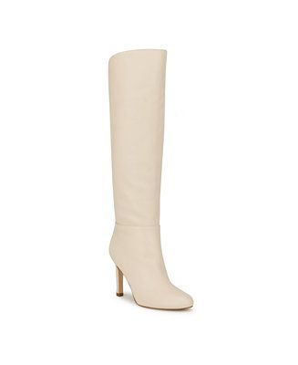 Nine West Women's Sancha Almond Toe Stiletto Heel Dress Regular Calf Boots - Macy's | Macy's