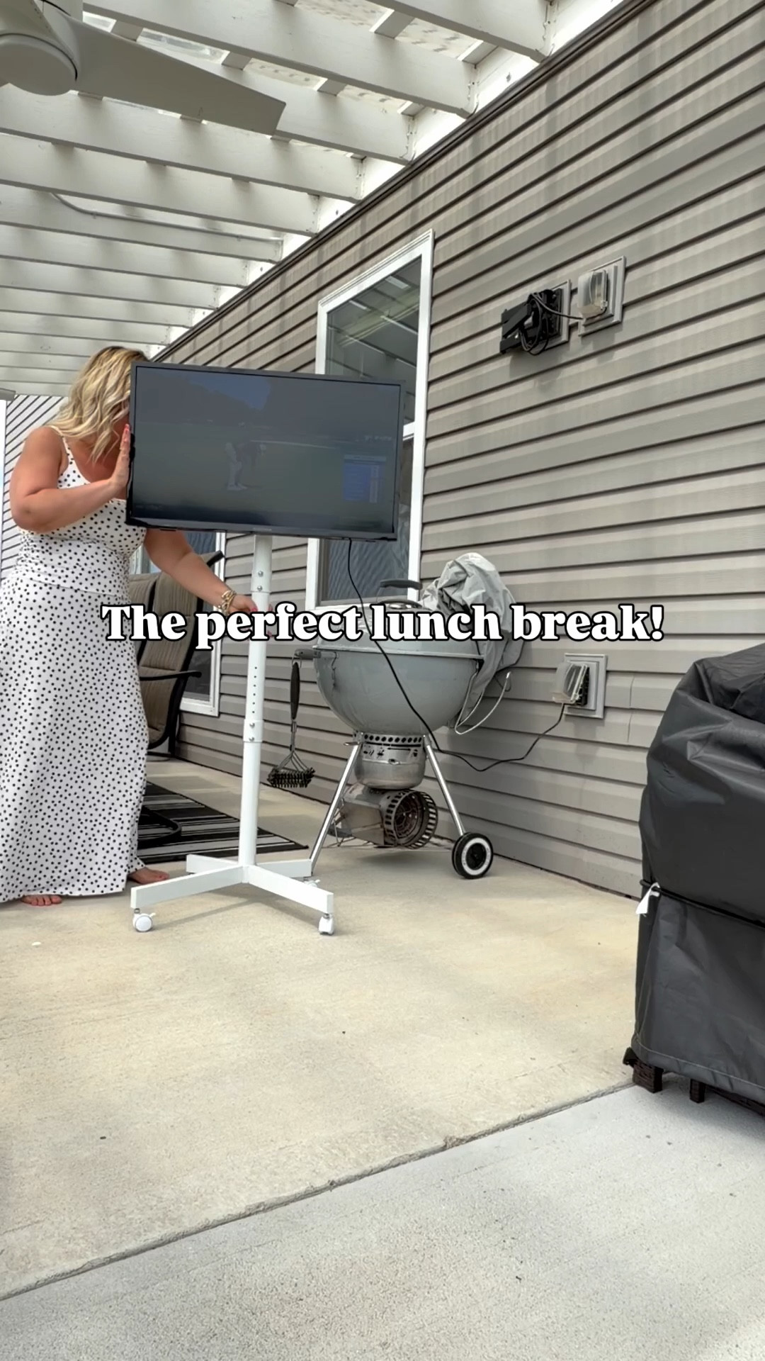 I don’t even know who I am but I’m LOVING watching golf these days!!! Our patio isn’t fully set up for the season yet but the essentials for a little break are ready! This is our fav little tv & I plugged it in here but I also linked a portable power bank so you can literally put a tv anywhere even without an outlet nearby!

#LTKHome #LTKSaleAlert #LTKMidsize