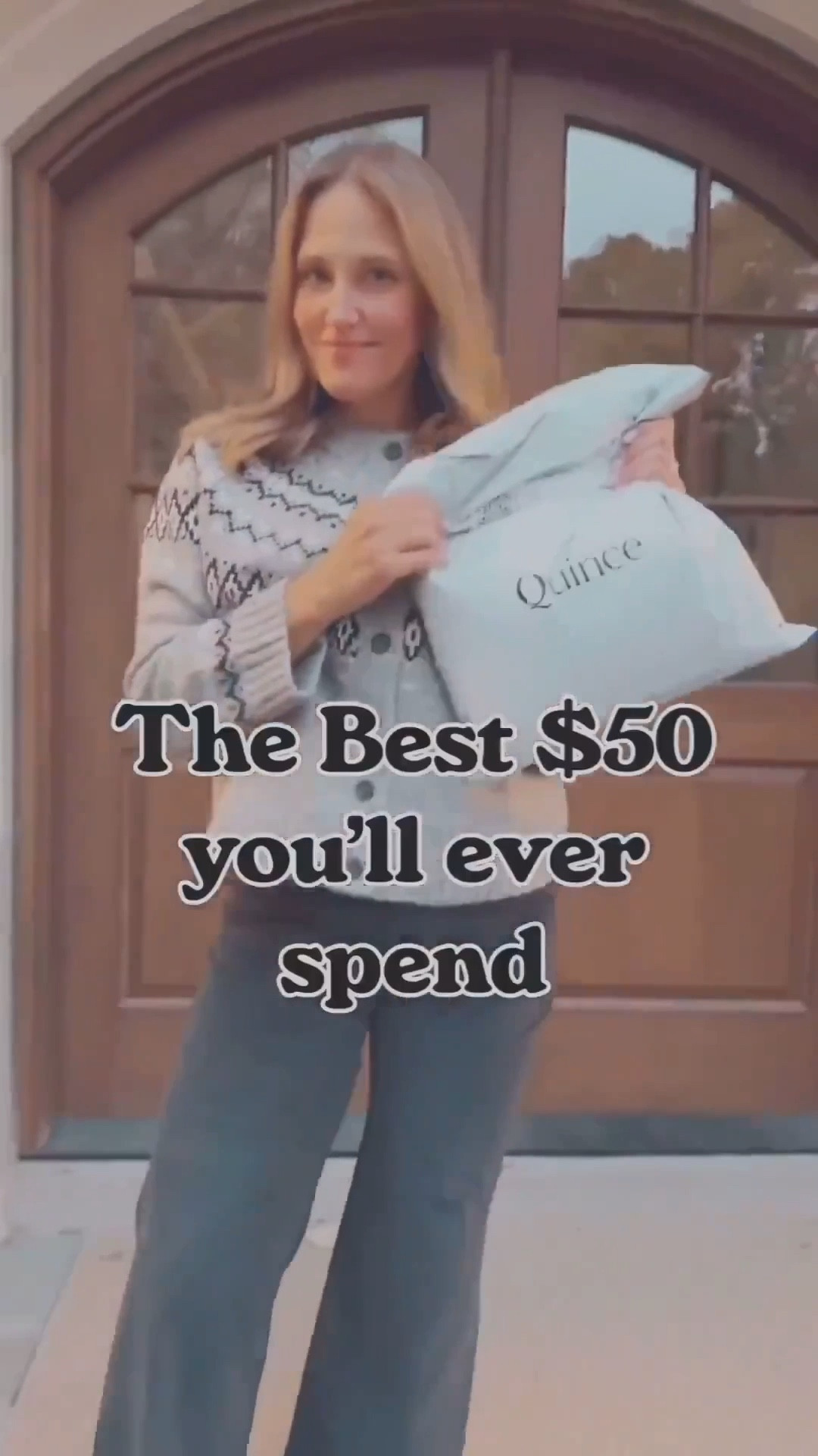 The best $50 we spent in 2025! Quince has these unbelievable cashmere sweaters and cardigans! They come in a variety of colors and sizes. 

#LTKSeasonal #LTKOver40 #LTKMidsize