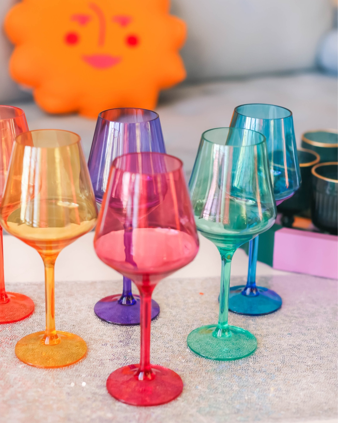 Unbreakable Pastel Color Acrylic Martini Glasses