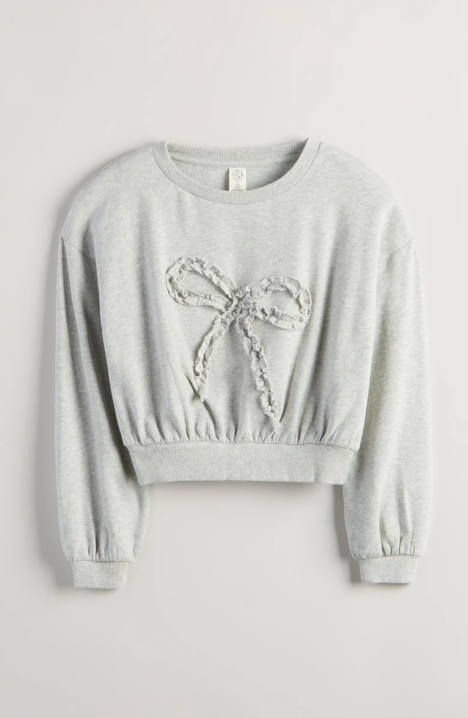 Treasure & Bond Kids' Appliqué Bow Sweatshirt | Nordstrom | Nordstrom